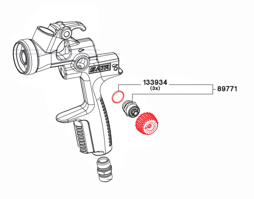 Spindle Cpl For Rund/Flad Spray Control 89771