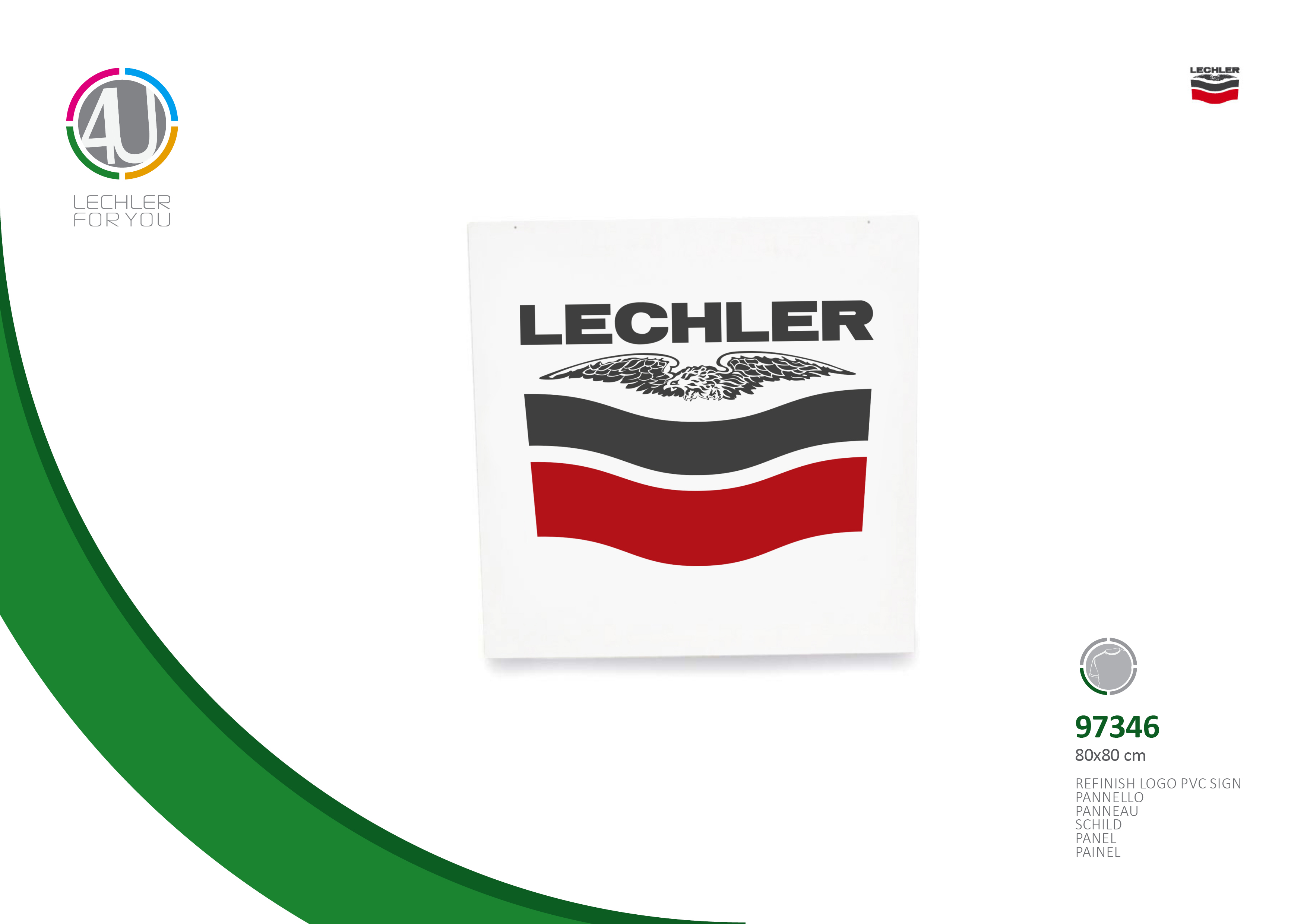  Refinish Pvc Skilt 80 X 80 Cm