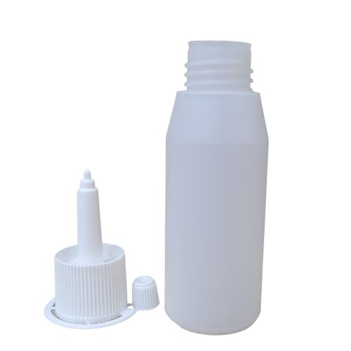 Bouteille En Plastique Sans Couvercle 50 Ml Blanche