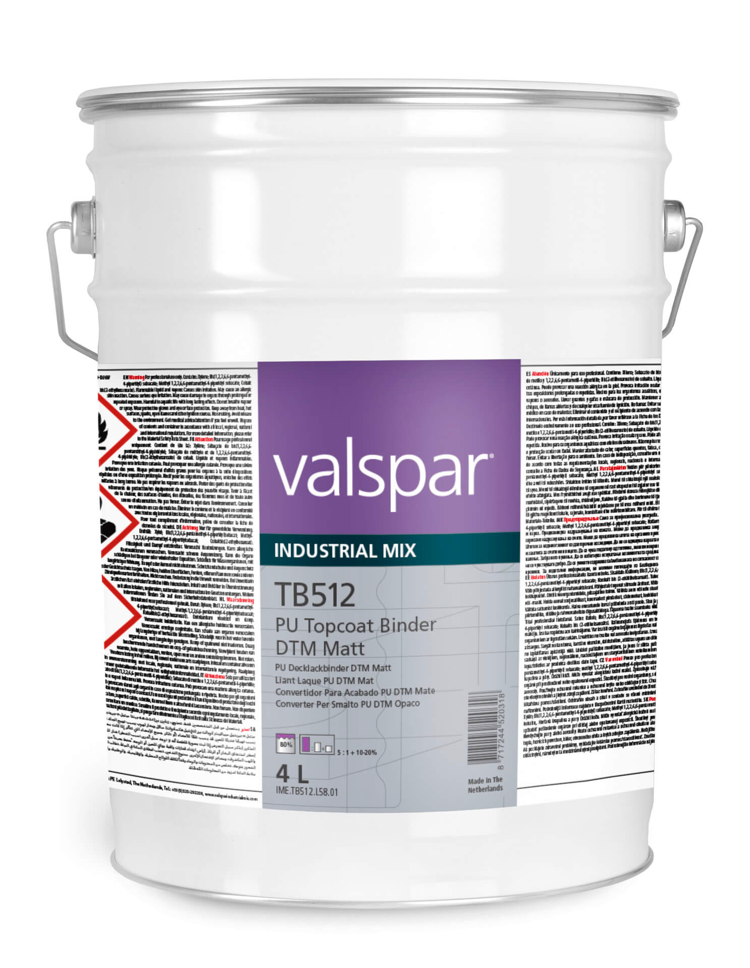 Tb512 Pu Topcoat Binder Dtm Mat