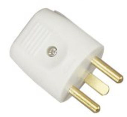 Prise Ronde Avec Terre - Gris