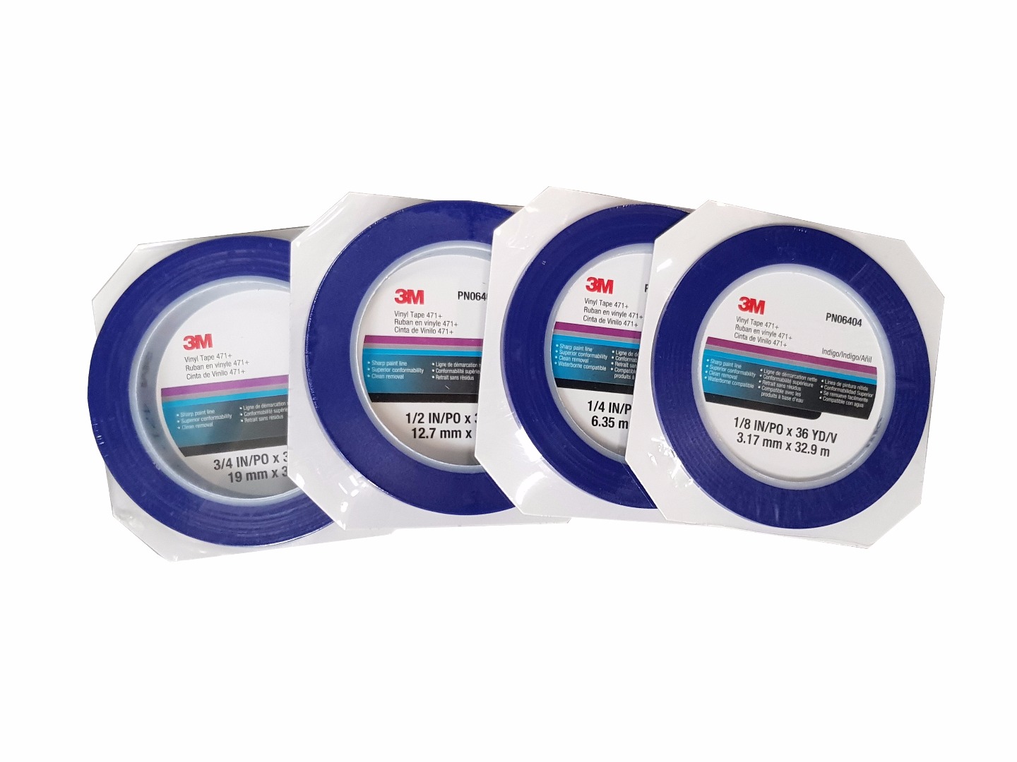 Ruban Vinyl 471+, Bleu, 0,14 Mm