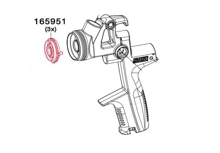Luftfordelerring 165951 Til 4000 B