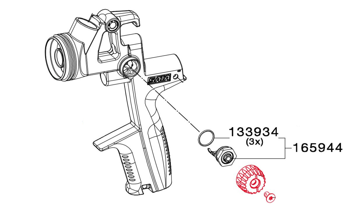 Spindle Pour Contrôle Spray Rond/Plat >Quarter Turn< 165944